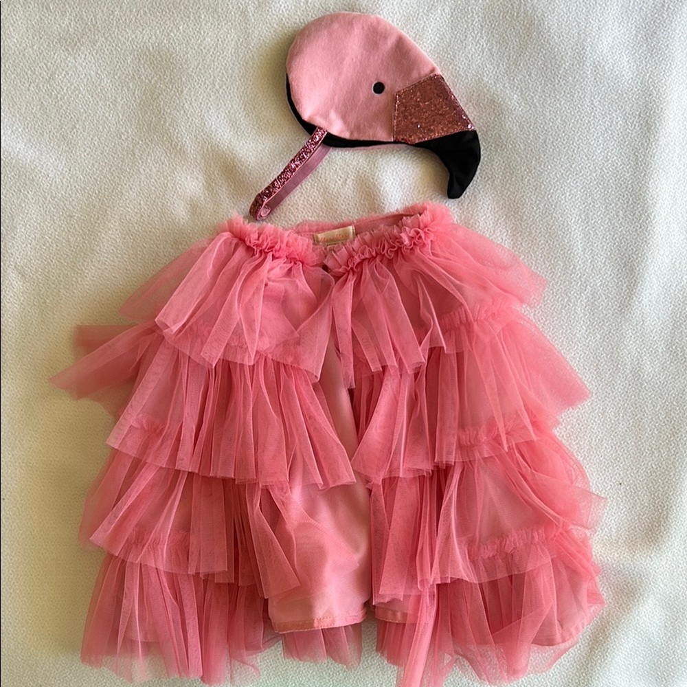 Meri Meri Pink Flamingo Costume with Tulle Layers